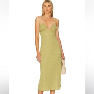 House of Harlow 1960 x Revolve Emily Midi Dress in Sage Green XS